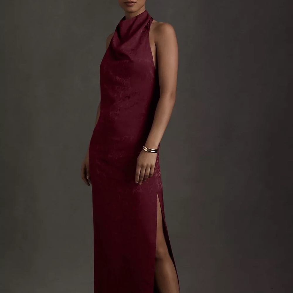 Fame and Partners Chrisley Jacquard Halter Dress